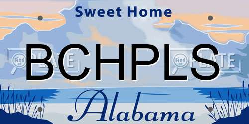 BCHPLS Alabama License Plate