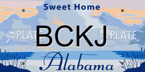 BCKJ Alabama License Plate