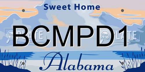 BCMPD1 Alabama License Plate
