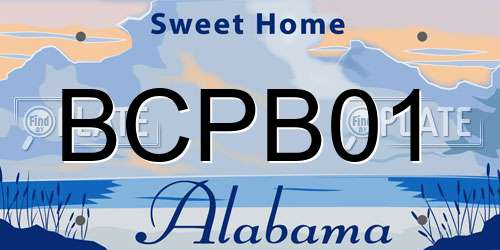 BCPB01 Alabama License Plate