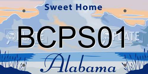 BCPS01 Alabama License Plate
