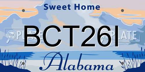 BCT26I Alabama License Plate