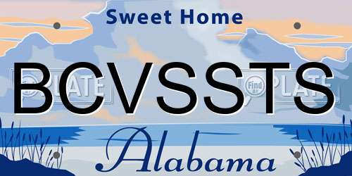 BCVSSTS Alabama License Plate
