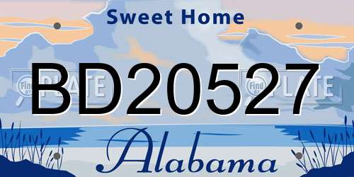 BD20527 Alabama License Plate