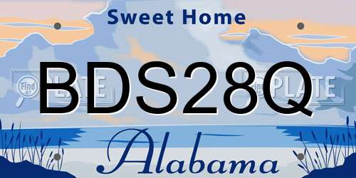 BDS28Q Alabama License Plate