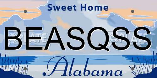 BEASQSS Alabama License Plate