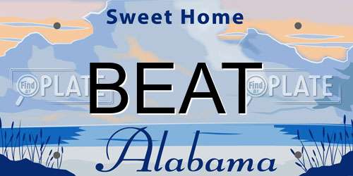BEAT Alabama License Plate