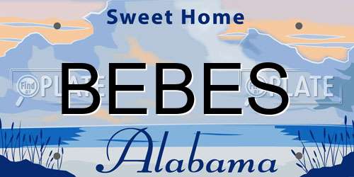 BEBES Alabama License Plate