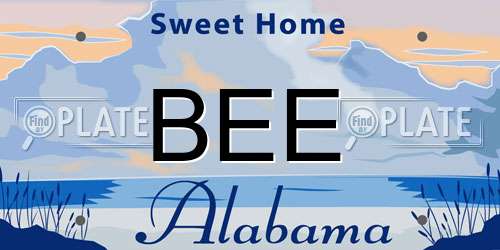 BEE Alabama License Plate