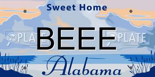 BEEE Alabama License Plate