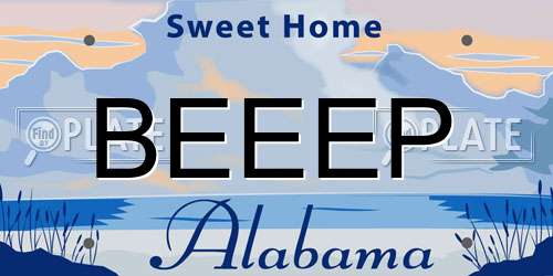 BEEEP Alabama License Plate
