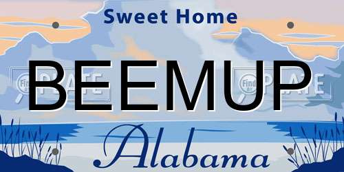 BEEMUP Alabama License Plate