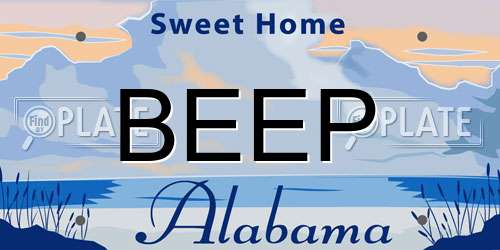 BEEP Alabama License Plate