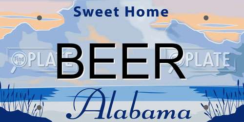 BEER Alabama License Plate