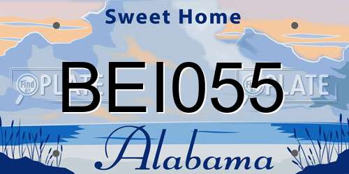 BEI055 Alabama License Plate