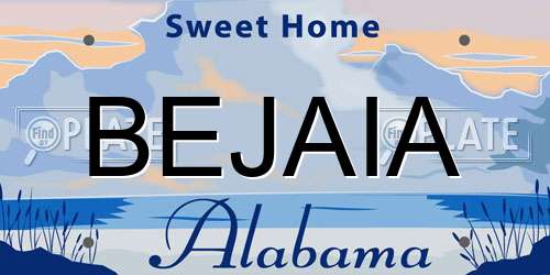 BEJAIA Alabama License Plate