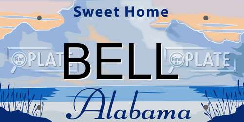 BELL Alabama License Plate