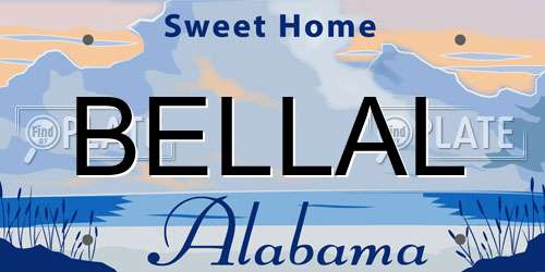 BELLAL Alabama License Plate