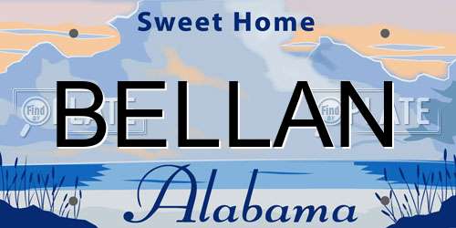BELLAN Alabama License Plate