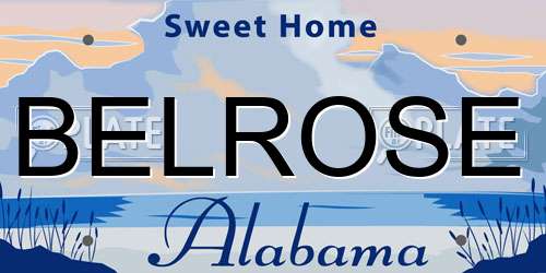 BELROSE Alabama License Plate