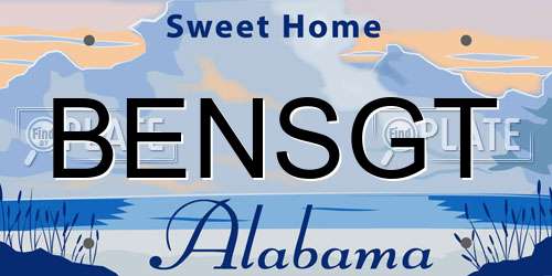 BENSGT Alabama License Plate