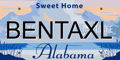 BENTAXL Alabama License Plate