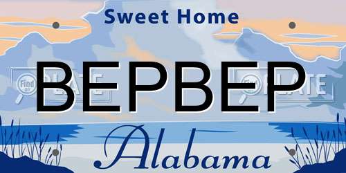 BEPBEP Alabama License Plate