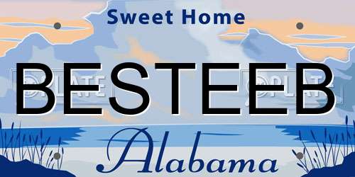 BESTEEB Alabama License Plate