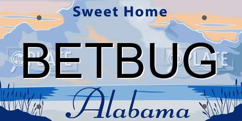 BETBUG Alabama License Plate