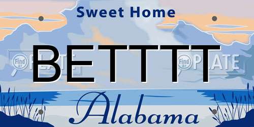 BETTTT Alabama License Plate