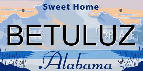 BETULUZ Alabama License Plate