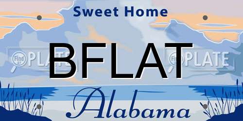 BFLAT Alabama License Plate