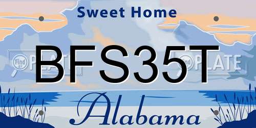 BFS35T Alabama License Plate