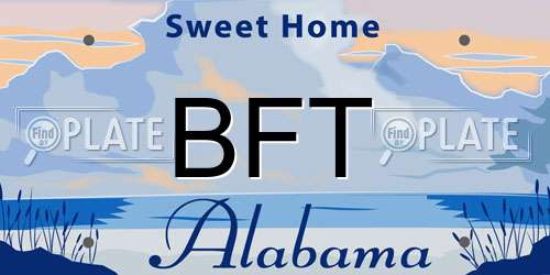 BFT Alabama License Plate
