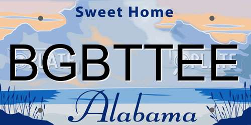 BGBTTEE Alabama License Plate