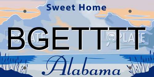 BGETTTT Alabama License Plate