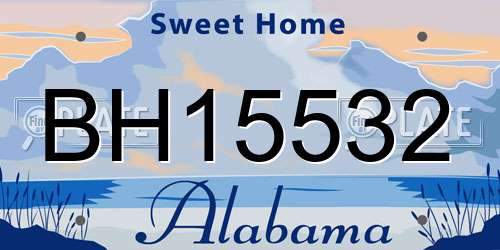 BH15532 Alabama License Plate