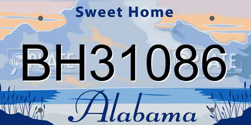 BH31086 Alabama License Plate