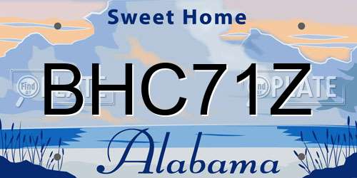 BHC71Z Alabama License Plate