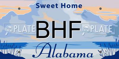 BHF Alabama License Plate