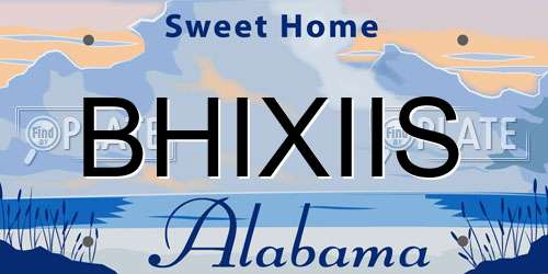 BHIXIIS Alabama License Plate
