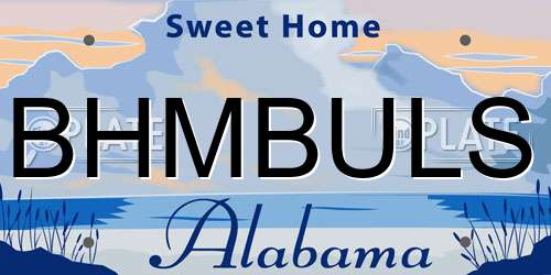 BHMBULS Alabama License Plate