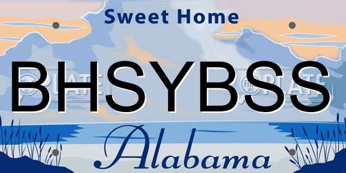 BHSYBSS Alabama License Plate