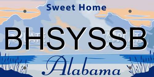BHSYSSB Alabama License Plate