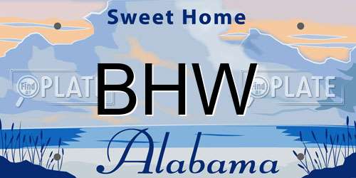 BHW Alabama License Plate
