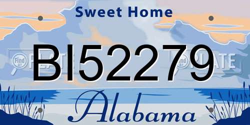 BI52279 Alabama License Plate
