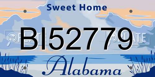 BI52779 Alabama License Plate