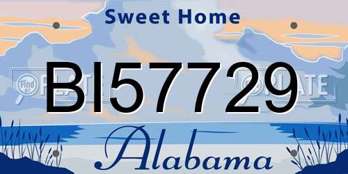 BI57729 Alabama License Plate