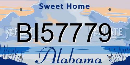 BI57779 Alabama License Plate