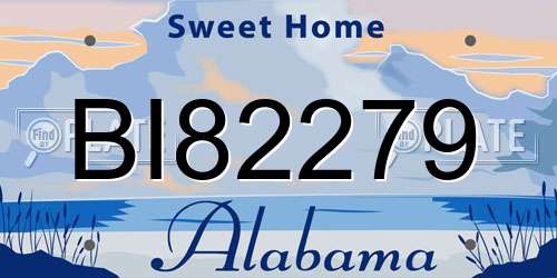 BI82279 Alabama License Plate